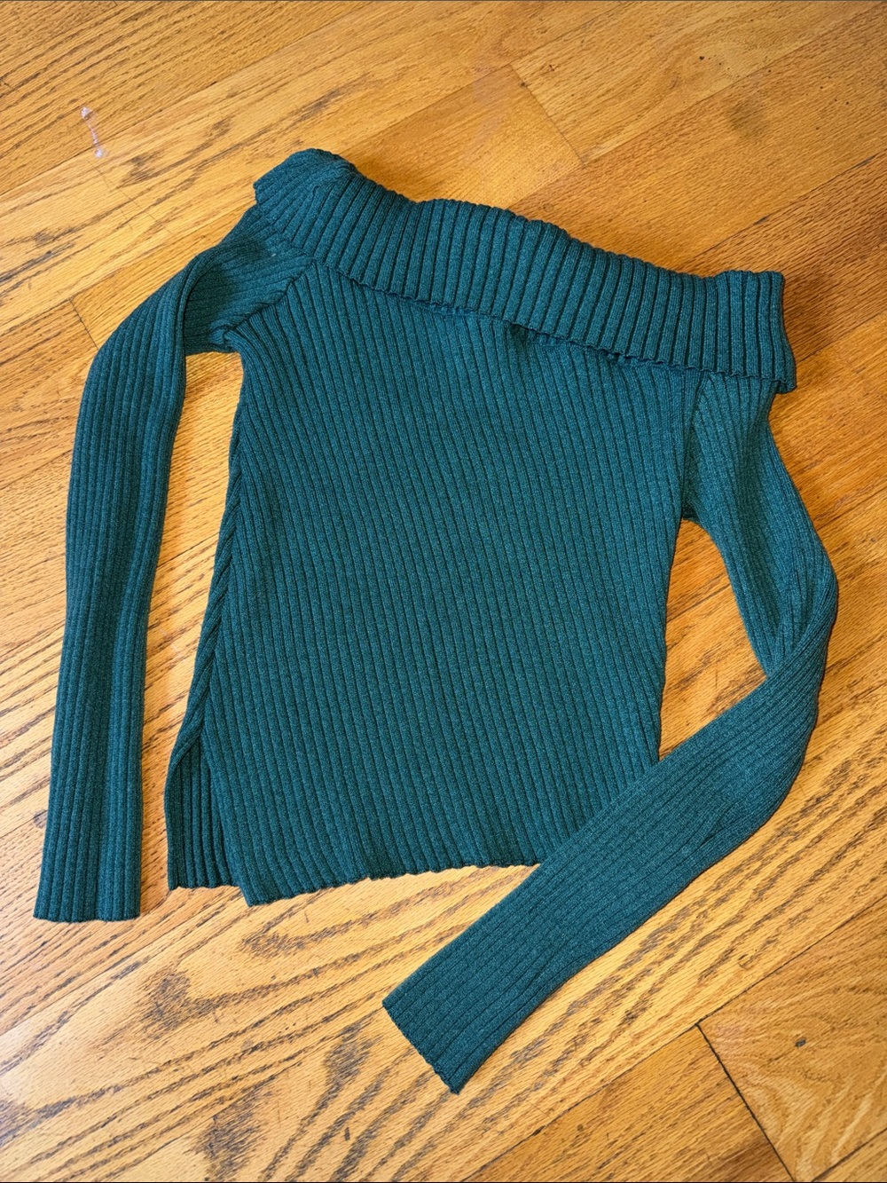 Off-Shoulder Ribbed Women's Sweater